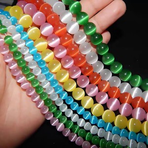 1 Filo di Perline di Cristallo Multicolore Rotonde Effetto Occhio di Gatto in Vetro <span class=keywords><strong>per</strong></span> Creazione di Gioielli Braccialetti Accessori Fai da Te - Product Image 5