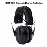 OEM Toplu Çift Mikrofonlu Bluetooth Taktik Kulaklıklar NRR 23dB Ses Yükseltmeli Atış Kulak Koruyucu Kulaklık