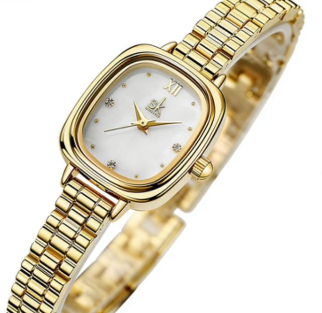 Vintage Oval Colored Gem rainbow Light Luxury Women's Watch Stainless Steel Fashion Luminous Quartz Waterproof Antique Coin