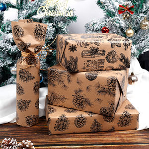 Factory Custom New Christmas <b>Wrapping</b> <b>Paper</b> 43x1000cm Kraft <b>Paper</b> Double Side Printing Gift Packaging <b>Roll</b> Disposable - Product Image 6