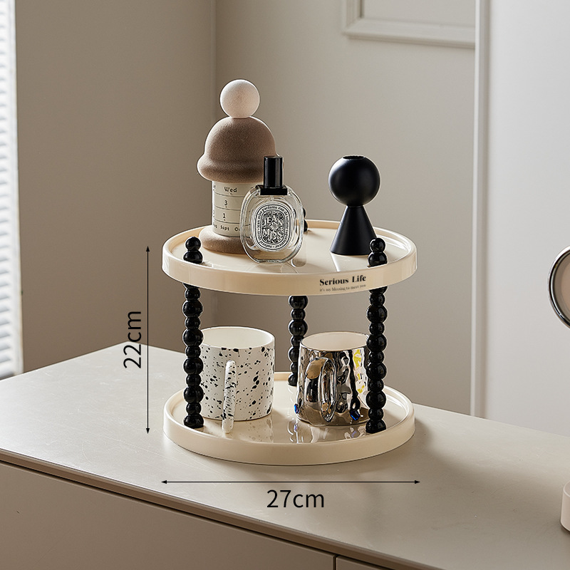Round - Two layers - Cream color