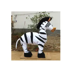 Großhandel 2 Personen Pferd Zebra Tier Cartoon Maskottchen Kostüm für Erwachsene