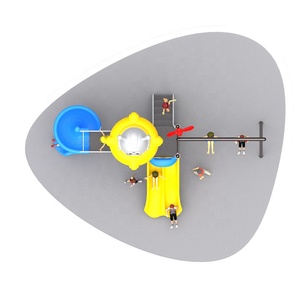 Équipement de terrain de jeux extérieur pour enfants sur le thème des OVNIs, avec toboggan et balançoire, pour écoles et parcs - Product Image 3