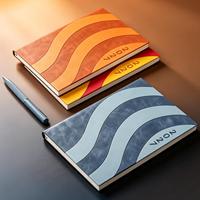 Carnet de notes annuel OEM 2027 à motif ondulé coloré avec logo personnalisé pour cadeaux d'affaires et cadeaux personnels