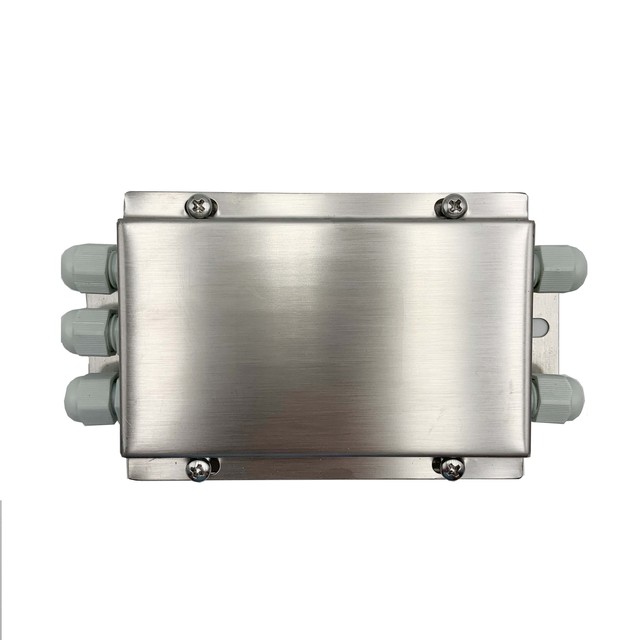 JBX-4S Stainless Steel Load Cell Junction Box IP68 Waterproof Analog Summing Box for Floor Platform Scale 4 Load Cells OEM