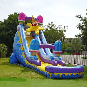 Glissière d'eau gonflable toboggans commerciaux PVC gonflable matériel lune saute toboggan gonflable location commerciale - Product Image 1