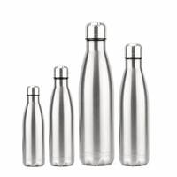 Bouteille d'eau sport à double paroi en acier inoxydable de 17 oz, à ouverture étroite, en forme de cola, plusieurs tailles disponibles, articles de boisson