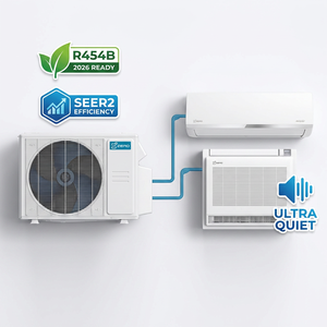 <span class=keywords><strong>Climatisation</strong></span> hybride murale et au sol multi-zones ZERO Ultra Silencieuse R454B 23SEER2 Pompe à chaleur à inverter pour les États-Unis et le Canada - Product Image 1