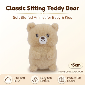 Orsacchiotto di Peluche Seduto, Morbido Giocattolo <span class=keywords><strong>per</strong></span> <span class=keywords><strong>Neonati</strong></span> e Bambini, Regalo <span class=keywords><strong>per</strong></span> Casa e Cameretta - Product Image 1