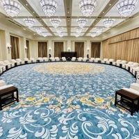 Moquette imprimée en nylon 6 pour grande salle de banquet, tapis de luxe pour salle de bal, moquette mur à mur en rouleau, idéale pour hôtels 5 étoiles et auditoriums