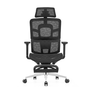 Pro Ergonomic Nylon Full Mesh Fabric Executive <b>Office</b> <b>Chair</b> Swivel Modern Racing Style <b>Gaming</b> <b>Chair</b> with Footrest - Product Image 5