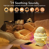 Projecteur de lumière blanc bruit blanc le plus récent, haut-parleur Bluetooth, projecteur d'étoiles, veilleuse, forme d'œuf de dinosaure, nébuleuse LED, étoile 50 moderne 80 24