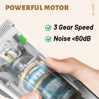 Tondeuse professionnelle rechargeable pour animaux de compagnie, faible bruit, robuste, pour chiens et chats, avec écran LED, emballée