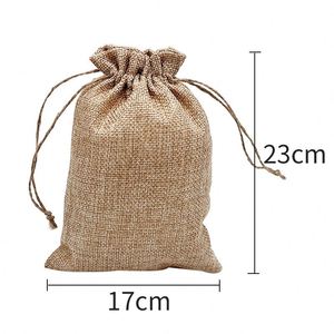 Bolsas Pequeñas de Cáñamo Personalizadas para Regalos, con Logotipo Personalizado, Etiquetas para Regalos de Navidad, Bolsas de Compras - Product Image 6