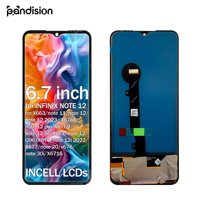 Écran LCD de téléphone portable Pandision pour INFINIX NOTE 12 6,7 pouces, remplacement d'écran mobile, luminosité 400-700 nit, garantie 1 an