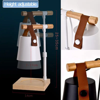 Lampe à bougies électriques à base en bois de nouveau design, lampe à fusion de cire de bougie réglable pour la décoration de la maison