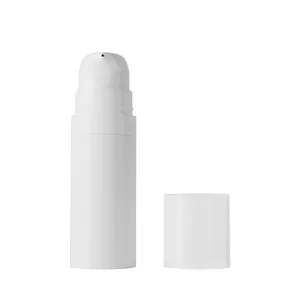 High-end cosmetic Airless Pump Bottle Snap Tops Refillable Travel Containers 5ml 10ml 15ml White PP Airless Pump Bottle