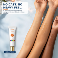Crème solaire en gel premium SPF 50 mat, transparente, sans huile, naturelle, imperméable, sans traces blanches, hydratante pour le visage, protection UV, vente en gros