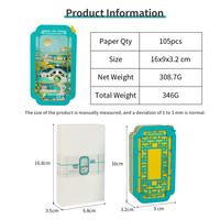 Nouvelle arrivée printemps chinois traditionnel jardin bloc de construction Notes 105 papier découpé au Laser artisanat 3D calendrier papier Cube pour la décoration
