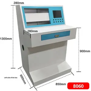 กล่องควบคุมเหล็กชุบสังกะสี โต๊ะปฏิบัติการแบบเอียง จอภาพระบบสัมผัส PLC ขนาด 850 กว้าง * 1300 สูง * 600 ลึก มม. - Product Image 4