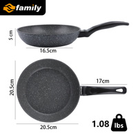 Poêle à frire plate antiadhésive en aluminium effet marbre et granit pour la maison et l'hôtel, plusieurs tailles (20/22/24/26/28/30 CM) – Vente en gros