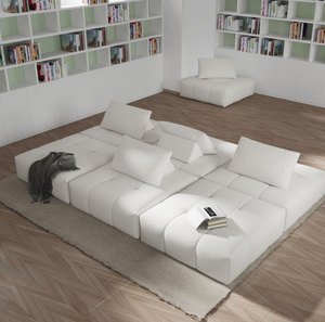Set di Divani Modulari Moderni a 3 Posti, Letto Singolo, Divano Compresso per Soggiorno, Imballaggio Sottovuoto, Arredamento per Appartamenti, Magazzini e Centri Commerciali - Product Image 1