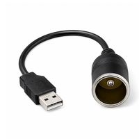 Câble adaptateur 12V d'usine avec prise allume-cigare femelle pour chargeur USB de voiture PD2.0 PD4.0, utilisation véhicule, chargeur USB de voiture OEM