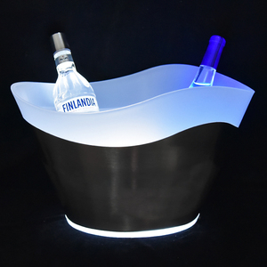 China Factory Made New Big Capacity <strong>Silver</strong> Gold Round Metal Glowing <strong>Ice</strong> <strong>Bucket</strong> - Product Image 6