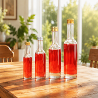 Mini bouteilles de vin en verre avec bouchon à vis pour whisky, liqueurs et spiritueux - Finition estampée à chaud