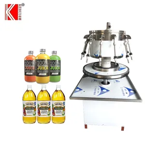 100ml-300ml Vacuum Liquid Filling Juice Drink Rotary Siphon Filling Machine For Small Business
