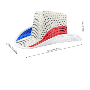 Casquette d'extérieur en jean à sequins pour adulte, style football |   Allemagne <span class=keywords><strong>France</strong></span> Pays-Bas Italie Remise des diplômes Saint-Valentin Thanksgiving - Product Image 2