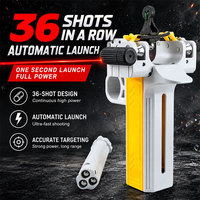 Lance-pierre automatique à 36 coups avec module laser, corps en nylon technique, liaison à 10 axes pour kit d'entraînement de tir sur cible en extérieur