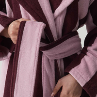 BODHANA 2026 Peignoir personnalisé en tissu éponge teint, peignoir pour femme, peignoir 100% coton, peignoir chaud d'hiver, peignoir rayé pour la salle de bain