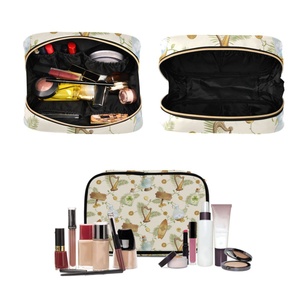 Hawaii Custom Puakenikeni <b>Lei</b> Vintage Irish Lucky Clover Printed Zipper Makeup Bag, Toiletry Bag, Brush Bag - Product Image 4