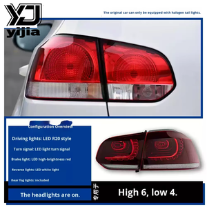 Feux arrière pour <span class=keywords><strong>Golf</strong></span> <span class=keywords><strong>6</strong></span> (2009-2013) - Modèle GTI R20 <span class=keywords><strong>LED</strong></span> dynamique modifié 777 12V - Product Image 6