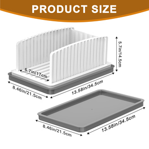 Trancheuse à pain pliable en plastique, coupe-pain manuel fin ou épais avec bac récupérateur de miettes, planche à découper, planche à pain - Product Image 6