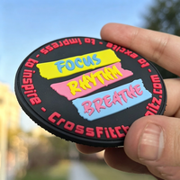 Patch 3D personnalisé en PVC souple, badge tactique à coudre, patchs thermocollants en forme de fleur avec logo personnalisé pour chapeaux et casquettes