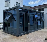 Maison Conteneur Préfabriquée 12m Z-Pliable Minuscule Design Industriel Structure en Acier Pack Plat Immeuble de Bureaux à Vendre Louer