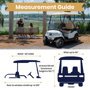Abri de conduite pour voiturette de golf pour 4 personnes, imperméable, logo personnalisé, abri de pluie pour voiturette de golf robuste avec fenêtres en PVC - Product Image 3