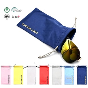 Custodia Portaocchiali Bestclean in Microfibra con Logo Personalizzato e Chiusura a Coulisse, Sacchetto Antipolvere Portatile per <span class=keywords><strong>Occhiali</strong></span> da Sole - Product Image 1