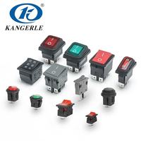Interrupteur à bascule 3 positions étanche IP65 SPDT 16A 250V AC 2P avec trou de fixation sur panneau, bouton-poussoir intelligent en plastique à verrouillage