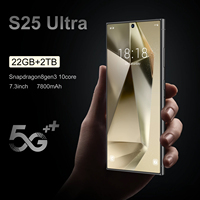 Prix de Gros pour le Nouveau Smartphone Original S25 Ultra 22 Go + 1 To, Écran 7 Pouces, 5G Débloqué, Android 14, Téléphone Mobile avec Processeur Déca-cœur HD