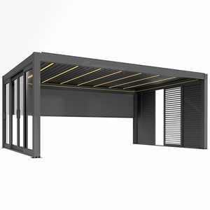 Pérgola de Lamas Motorizada para Exterior de Fábrica para Jardín Toldo Parasol Pérgola Eléctrica con Lamas Orientables - Product Image 1