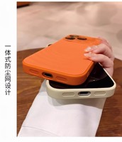 Casing Silikon Cair Magnetik dengan Tombol Kamera AI, Pelindung Ponsel Anti Benturan dengan Pelindung Lensa Kamera untuk iPhone 17 Pro Max
