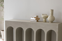 Console en béton, meubles nordiques anciens, Japandi, Wabi Sabi, Mobiliario Kast, meubles de salon, table console