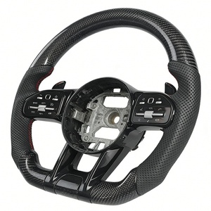 Volant de voiture avec surpiqûres rouges complètes pour Mercedes Benz W118 W166 W167 W204 <span class=keywords><strong>W210</strong></span> W253 W463 - Product Image 2
