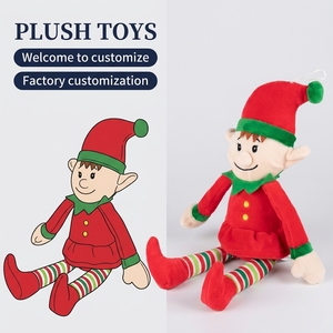 Giocattoli di Peluche Natalizi Personalizzati all'Ingrosso, Simpatici Elfi Morbidi, Giocattoli di Peluche Ricamati di Babbo Natale per Decorazioni e Regali Natalizi - Product Image 1