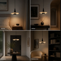 Suspension UFO en marbre, design italien de luxe, LED COB 10W, avec capteur de mouvement manuel, lampe suspendue en marbre naturel pour chevet, couloir, entrée