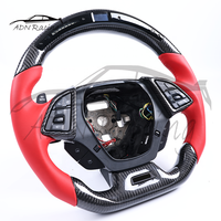 Intérieur en fibre de carbone rouge brillant pour Chevrolet Camaro 6e génération SS LT LT1 RS ZL1 1LE, volant avec voyant de changement de vitesse LED