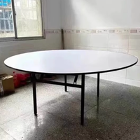 Table de banquet pliante bon marché en gros pour restaurant école hôtel et extérieur table à manger en bois et fer durable en plastique